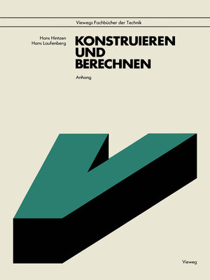 cover image of Anhang zu Konstruieren und Berechnen